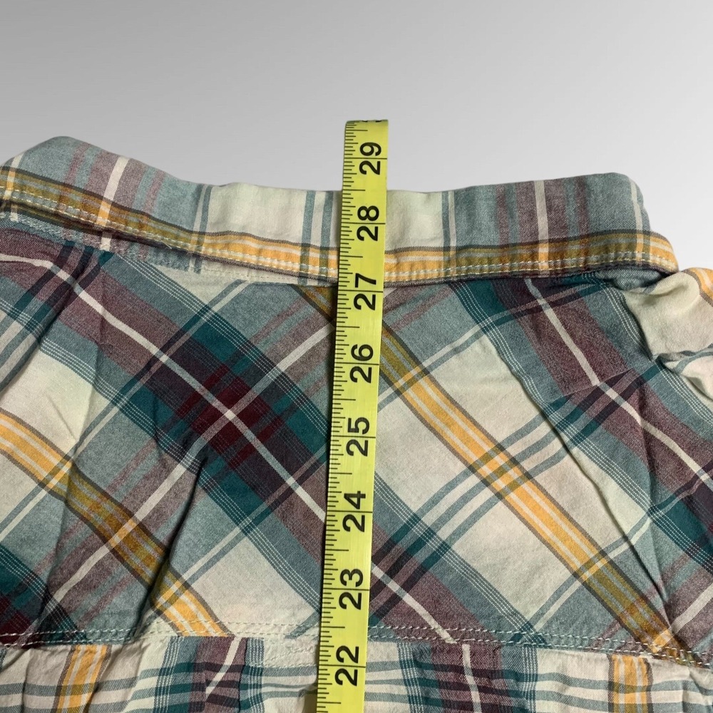 North face Shirt  Mens Large Short Sleeve button down Plaid Outdoor Hiking - Picture 6 of 6